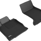 All-Weather Custom-Fit Floor Mats for Genesis G70 Awd 2019-2025 with Non-Slip Backing - Black - 1st Row