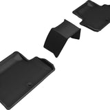 All-Weather Custom-Fit Floor Mats for Genesis G70 2019-2025 with Non-Slip Backing - Black - 2nd Row