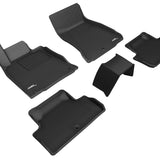 All-Weather Custom-Fit Floor Mats for Genesis G70 Rwd 2019-2025 with Non-Slip Backing - Black - 1st Row 2nd Row