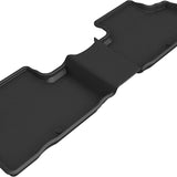 All-Weather Custom-Fit Floor Mats for Genesis Gv80 2021-2024 with Non-Slip Backing - Black - 2nd Row