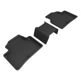 All-Weather Custom-Fit Floor Mats for Genesis Gv70 2022-2025 with Non-Slip Backing - Black - 2nd Row