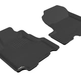 All-Weather Custom-Fit Floor Mats for Honda Cr-V 2007-2011 with Non-Slip Backing - Black - 1st Row