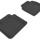 All-Weather Custom-Fit Floor Mats for Honda Accord Sedan 2008-2012 with Non-Slip Backing - Black - 2nd Row
