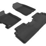 All-Weather Custom-Fit Floor Mats for Honda Civic 2006-2011 with Non-Slip Backing - Black - 1st Row 2nd Row