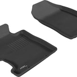 All-Weather Custom-Fit Floor Mats for Honda Civic 2006-2011 with Non-Slip Backing - Black - 1st Row