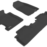 All-Weather Custom-Fit Floor Mats for Honda Civic Coupe 2006-2011 with Non-Slip Backing - Black - 1st Row 2nd Row