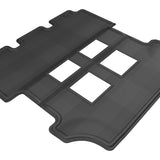 All-Weather Custom-Fit Floor Mats for Honda Odyssey Ex 2011-2017 with Non-Slip Backing - Black - 2nd Row
