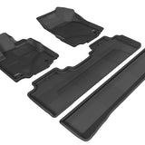 All-Weather Custom-Fit Floor Mats for Honda Ridgeline 2006-2014 with Non-Slip Backing - Black - 1st Row 2nd Row