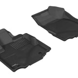 All-Weather Custom-Fit Floor Mats for Honda Ridgeline 2006-2014 with Non-Slip Backing - Black - 1st Row