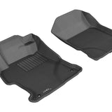 All-Weather Custom-Fit Floor Mats for Honda Civic 2012-2013 with Non-Slip Backing - Black - 1st Row