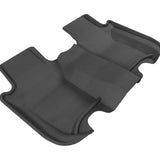 All-Weather Custom-Fit Floor Mats for Honda Fit 2009-2013 with Non-Slip Backing - Black - 2nd Row