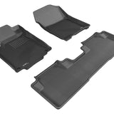 All-Weather Custom-Fit Floor Mats for Honda Cr-V 2012-2016 with Non-Slip Backing - Black - 1st Row 2nd Row