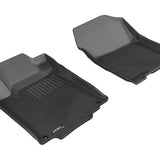 All-Weather Custom-Fit Floor Mats for Honda Cr-V 2012-2016 with Non-Slip Backing - Black - 1st Row