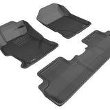 All-Weather Custom-Fit Floor Mats for Honda Civic Coupe 2012-2013 with Non-Slip Backing - Black - 1st Row 2nd Row