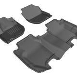 All-Weather Custom-Fit Floor Mats for Honda Fit 2015-2020 with Non-Slip Backing - Black - 1st Row 2nd Row