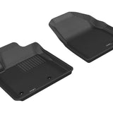 All-Weather Custom-Fit Floor Mats for Honda Pilot 2009-2015 with Non-Slip Backing - Black - 1st Row