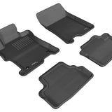 All-Weather Custom-Fit Floor Mats for Honda Accord Coupe 2008-2012 with Non-Slip Backing - Black - 1st Row 2nd Row