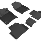 All-Weather Custom-Fit Floor Mats for Honda Civic 2016-2021 with Non-Slip Backing - Black - 1st Row 2nd Row