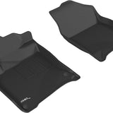 All-Weather Custom-Fit Floor Mats for Honda Civic 2016-2021 with Non-Slip Backing - Black - 1st Row