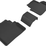 All-Weather Custom-Fit Floor Mats for Honda Civic 2016-2021 with Non-Slip Backing - Black - 2nd Row
