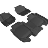 All-Weather Custom-Fit Floor Mats for Honda Hr-V 2016-2022 with Non-Slip Backing - Black - 1st Row 2nd Row