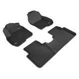 All-Weather Custom-Fit Floor Mats for Honda Cr-V 2017-2022 with Non-Slip Backing - Black - 1st Row 2nd Row