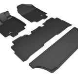 All-Weather Custom-Fit Floor Mats for Honda Odyssey 2018-2025 with Non-Slip Backing - Black - 1st Row 2nd Row 3rd Row