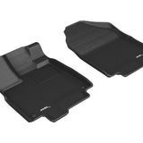 All-Weather Custom-Fit Floor Mats for Honda Odyssey 2018-2025 with Non-Slip Backing - Black - 1st Row