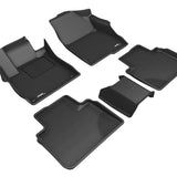 All-Weather Custom-Fit Floor Mats for Honda Accord 2018-2022 with Non-Slip Backing - Black - 1st Row 2nd Row