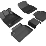 All-Weather Custom-Fit Floor Mats for Honda Clarity Plug-In Hybrid 2018-2021 with Non-Slip Backing - Black - 1st Row 2nd Row