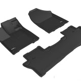 All-Weather Custom-Fit Floor Mats for Honda Passport 2016-2025 with Non-Slip Backing - Black - 1st Row 2nd Row