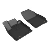 All-Weather Custom-Fit Floor Mats for Honda Accord / Accord Hybrid 2023-2025 with Non-Slip Backing - Black - 1st Row