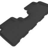 All-Weather Custom-Fit Floor Mats for Hyundai Tucson 2005-2009 with Non-Slip Backing - Black - 2nd Row