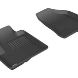 All-Weather Custom-Fit Floor Mats for Hyundai Santa Fe 2007-2009 with Non-Slip Backing - Black - 1st Row