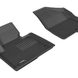 All-Weather Custom-Fit Floor Mats for Hyundai Santa Fe/ Sport/ Xl 2013-2019 with Non-Slip Backing - Black - 1st Row
