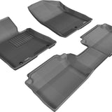 All-Weather Custom-Fit Floor Mats for Hyundai Elantra Gt 2013-2017 with Non-Slip Backing - Black - 1st Row 2nd Row