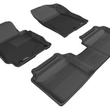 All-Weather Custom-Fit Floor Mats for Hyundai Elantra Sedan/Coupe 2011-2013 with Non-Slip Backing - Black - 1st Row 2nd Row