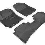 All-Weather Custom-Fit Floor Mats for Hyundai Accent Sedan 2012-2017 with Non-Slip Backing - Black - 1st Row 2nd Row