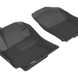 All-Weather Custom-Fit Floor Mats for Hyundai Accent 2012-2017 with Non-Slip Backing - Black - 1st Row