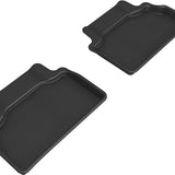 All-Weather Custom-Fit Floor Mats for Hyundai Genesis Coupe 2013-2016 with Non-Slip Backing - Black - 2nd Row