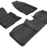 All-Weather Custom-Fit Floor Mats for Hyundai Azera 2012-2017 with Non-Slip Backing - Black - 1st Row 2nd Row