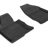All-Weather Custom-Fit Floor Mats for Hyundai Azera 2012-2017 with Non-Slip Backing - Black - 1st Row