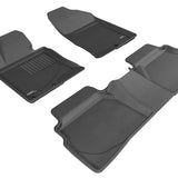 All-Weather Custom-Fit Floor Mats for Hyundai Sonata/ 2015 Sonata Hybrid 2011-2015 with Non-Slip Backing - Black - 1st Row 2nd Row