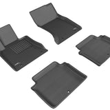 All-Weather Custom-Fit Floor Mats for Hyundai Genesis Sedan 2015-2016 with Non-Slip Backing - Black - 1st Row 2nd Row
