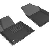 All-Weather Custom-Fit Floor Mats for Hyundai/Kia Sonata/ Sonata Hybrid/ Optima 2015-2020 with Non-Slip Backing - Black - 1st Row