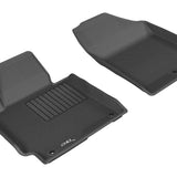 All-Weather Custom-Fit Floor Mats for Hyundai Elantra Sedan/Coupe 2014-2016 with Non-Slip Backing - Black - 1st Row