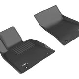 All-Weather Custom-Fit Floor Mats for Genesis / Hyundai G80 Rwd / Genesis Rwd Sedan 2015-2020 with Non-Slip Backing - Black - 1st Row