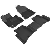 All-Weather Custom-Fit Floor Mats for Hyundai Tucson 2016-2018 with Non-Slip Backing - Black - 1st Row 2nd Row