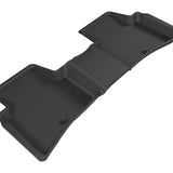 All-Weather Custom-Fit Floor Mats for Hyundai Tucson 2016-2021 with Non-Slip Backing - Black - 2nd Row