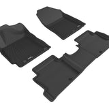 All-Weather Custom-Fit Floor Mats for Hyundai Elantra Sedan 2017-2020 with Non-Slip Backing - Black - 1st Row 2nd Row